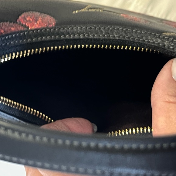 Coach Black Leather Shoulder Bag with Cherry Sequin Embroidery - Picture 6 of 6